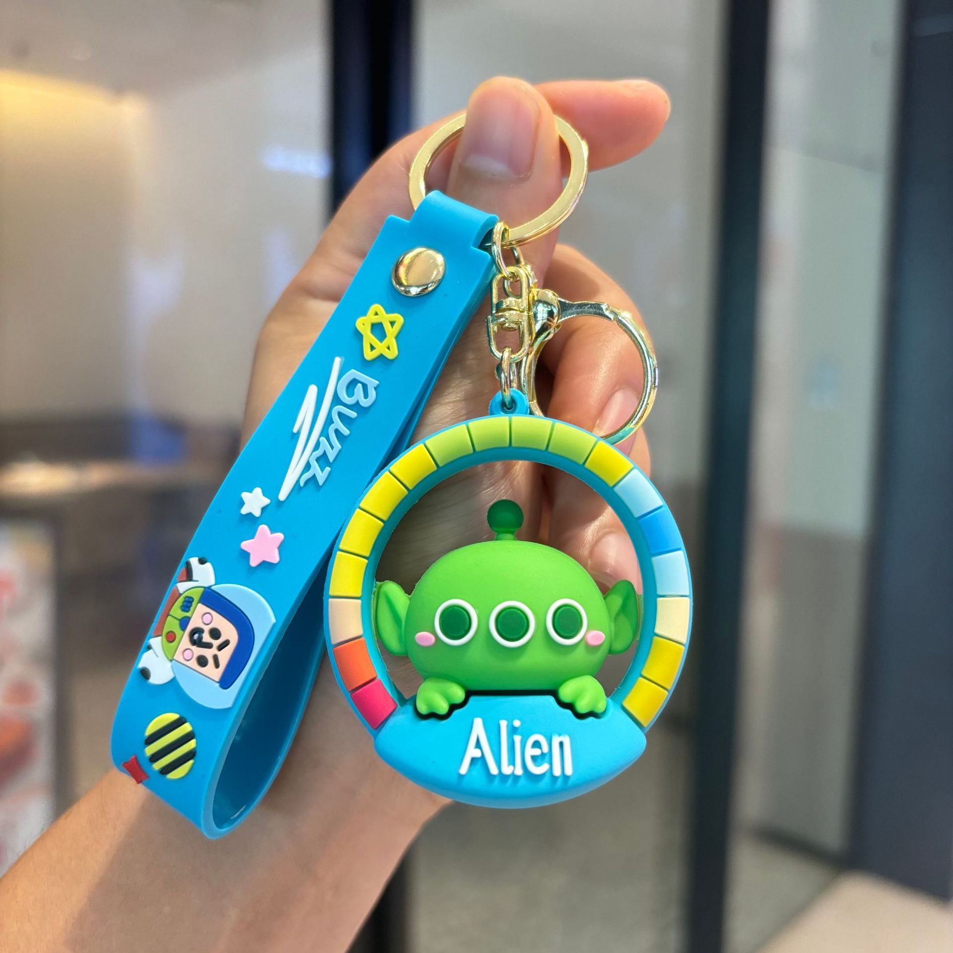 Buzz Lightyear Keychain PVC Puppet Colgante Jugues Total Movilización Keychain Baby Grab Keychain Regalos