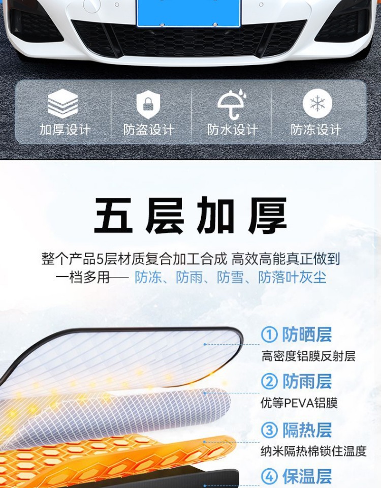 Car Snow Cover Windshield Frost Protector Winter Car Window Cover
