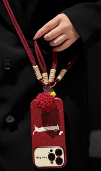 Funda para teléfono móvil iphone15/14 Apple 16ProMax cordón 13P mujer