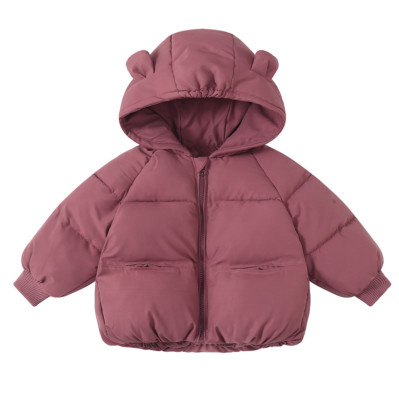 2023 new autumn and winter cartoon children's down jackets for boys and girls, short thick plush jackets for small and medium-sized children