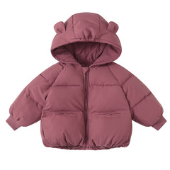 2023 new autumn and winter cartoon children's down jackets for boys and girls, short thick plush jackets for small and medium-sized children