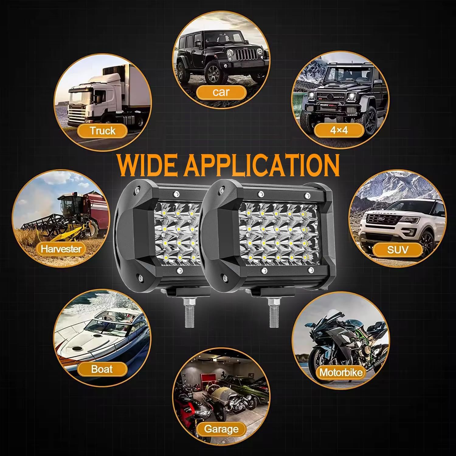 Auto LED lámpara de trabajo Spotlight LED lámpara de automóvil 4 pulgadas 4 filas 200w lámpara de trabajo condensada lámpara de barra LED