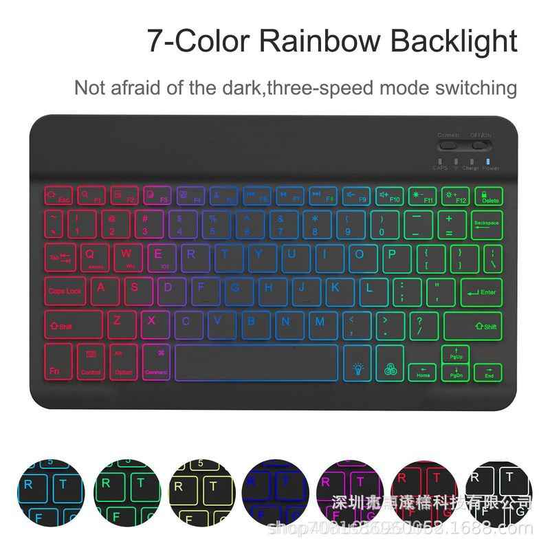 适用三星GalaxyTabA9Plus蓝牙键盘保护套RGB背光键盘笔槽SM-X210|undefined