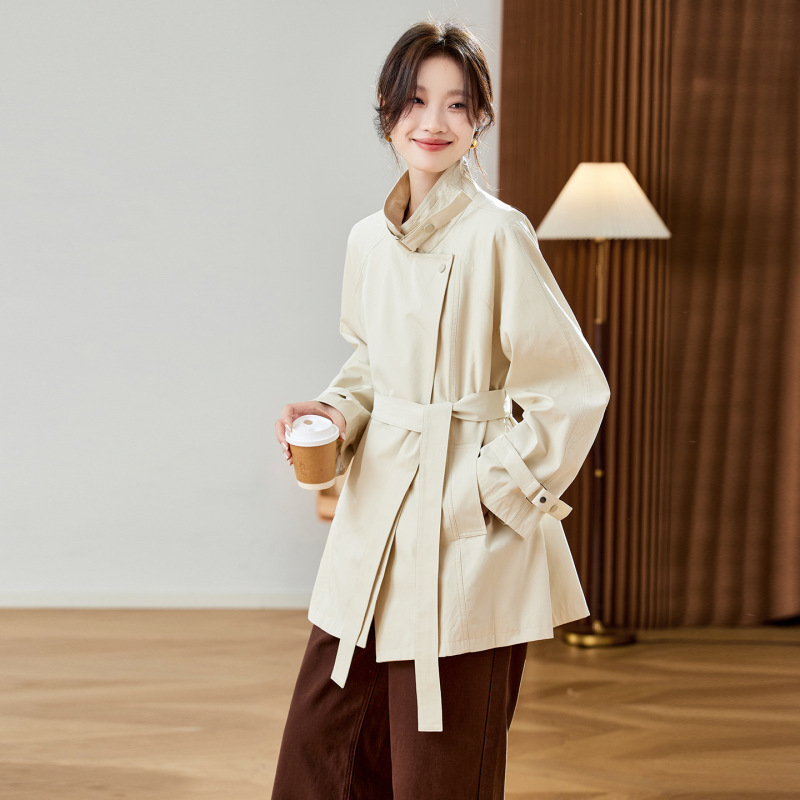 高级中长款风衣女小个子2025春秋装新款中年妈妈大码休闲早秋外套|undefined