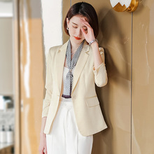 JY6216春装七分袖小西装女式韩版时尚职业装套装新款修身西服外套