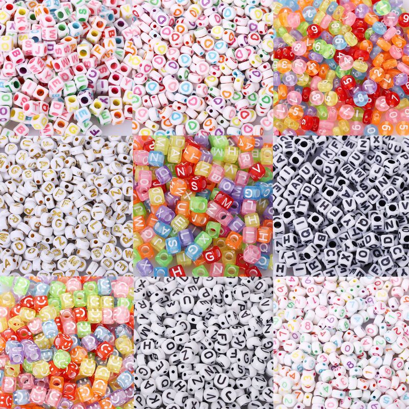 Acrylic Beads Kidsren's Early Education Alphabet Beads Beaded Jewelry Creative Square Beads Flat Beads DIY Jewelry Accessories Acrylic Beads Kidsren's Early Education Alphabet Beads Beaded Jewelry Creative Square Beads Flat Beads DIY Jewelry Accessories