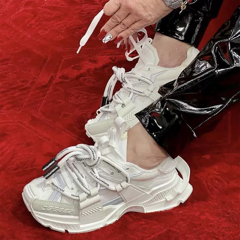 [Gao Ding] авангардная универсальная модная ткань из воловьей кожи, сшитая обувь Paris DG Daddy, кроссовки на толстой подошве