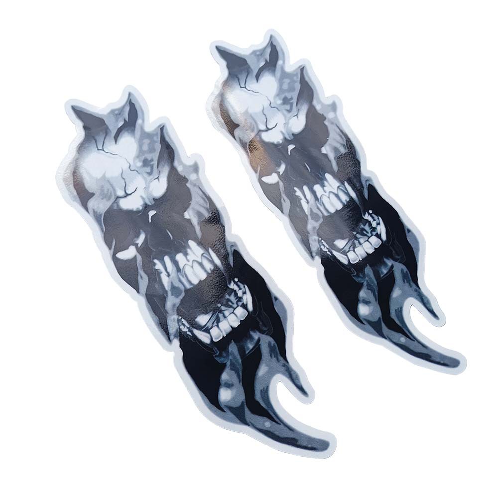 Pegatinas de calaveras grandes, calcomanías de calaveras fantasma, pegatinas amortiguadoras para motocicletas Harley-Davidson.