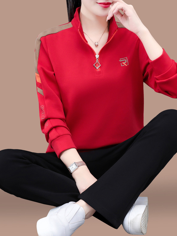 早秋卫衣运动套装女2025新款春秋时髦时尚洋气宽松显瘦休闲两件套|undefined