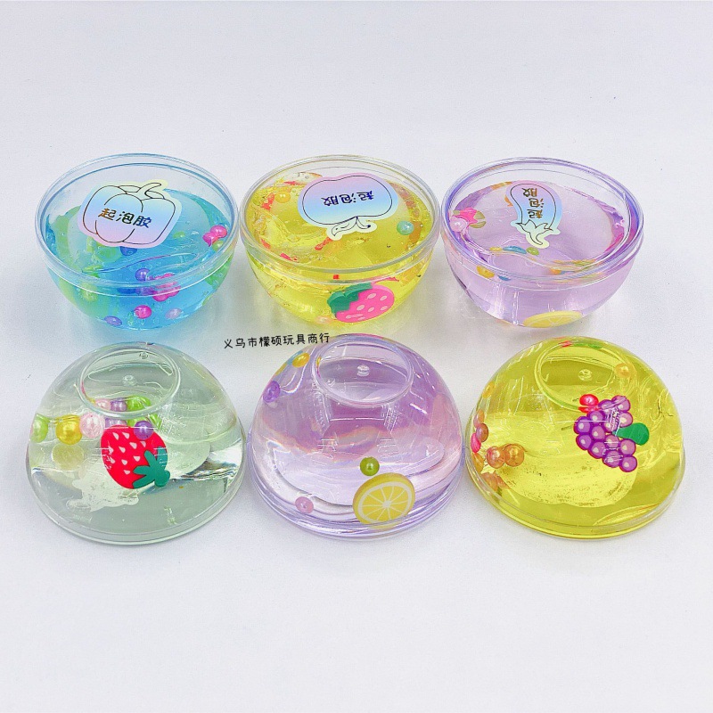 B tazón de oro pegamento espumante de alta transparente decoración de frutas embalaje atractivo Delgado buen estiramiento antiadherente mano Arcilla de cristal