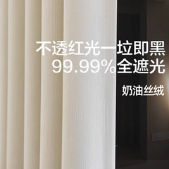 法式雪尼爾窗簾遮光臥室高級感紹興柯橋窗簾批發布料加厚奶油絲絨
