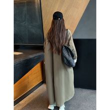 休闲宽松中长款过膝工装羽绒服女2025冬季加厚韩版风衣外套慵懒风