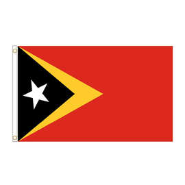 跨境货源东帝汶国旗90x150cm涤纶东帝汶横幅尺寸可定