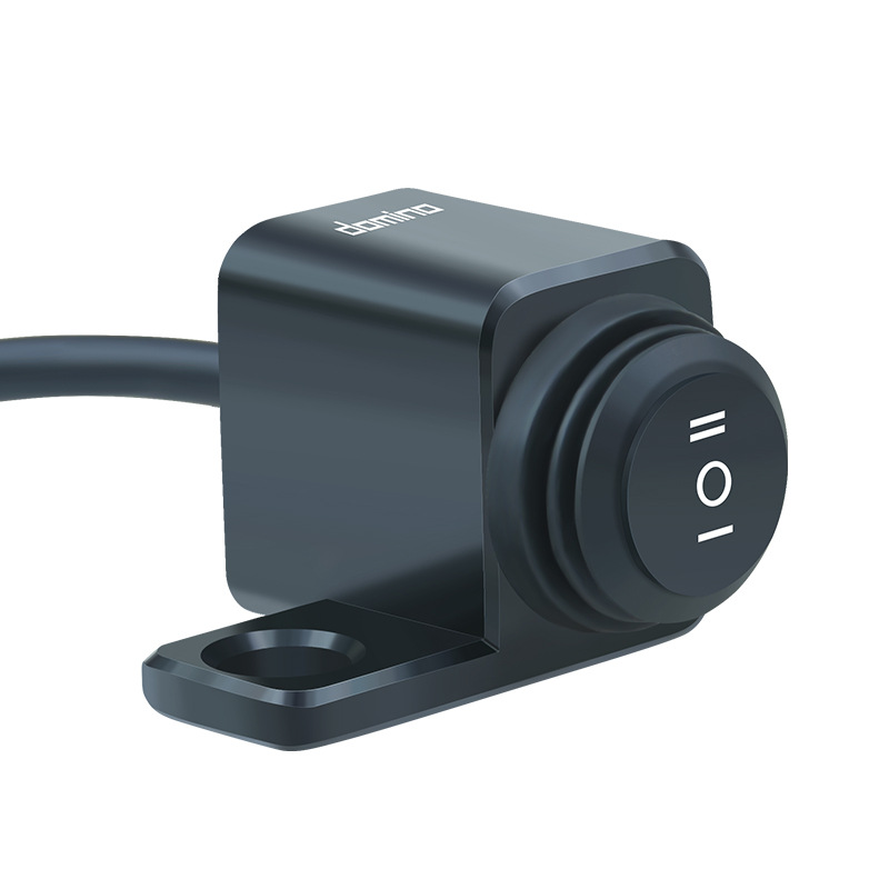 Motorcycle left and right mirror three-position switch rearview mirror LED three-position switch aluminum alloy switch