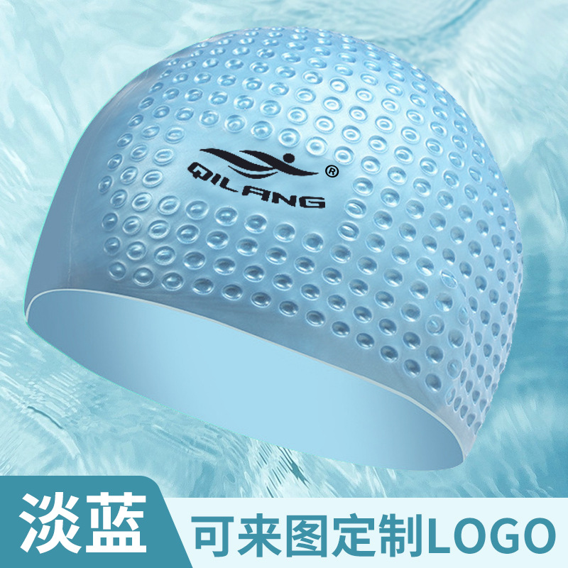 Gorro de natación de silicona, talla grande, para adultos, con protección para los oídos, protector de cabello, impermeable, logotipo personalizado, unisex, venta directa de fábrica