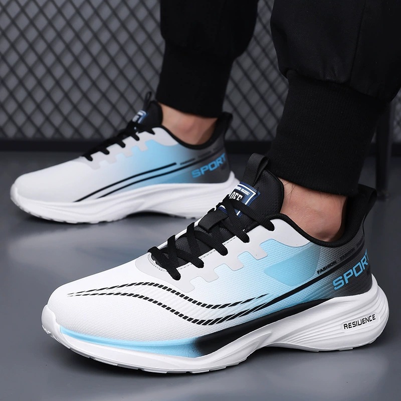 Nuevos zapatos de hombre de tamaño grande ultraligeros con suela suave zapatos de deporte transpirables con suela gruesa zapatos de correr de hombre ligeros zapatos de cuero de moda para hombres