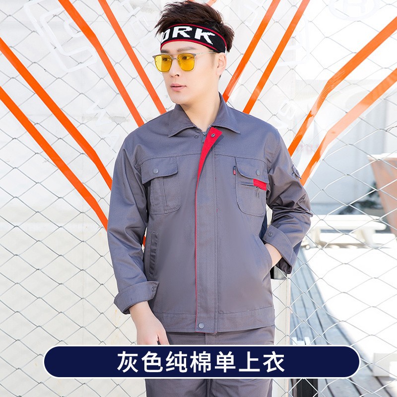 Trajes de trabajo de algodón para hombres, ropa de protección laboral, chaqueta resistente al desgaste, primavera y otoño, soldador de algodón de manga larga, escaldado