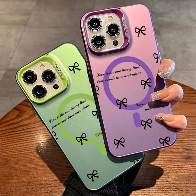 Colorful Silver Magnetic Imd Mobile Phone Case All-Inclusive Suitable for Iphone15 Protective Case Accessories Magsafe Magnetic Mobile Phone Case