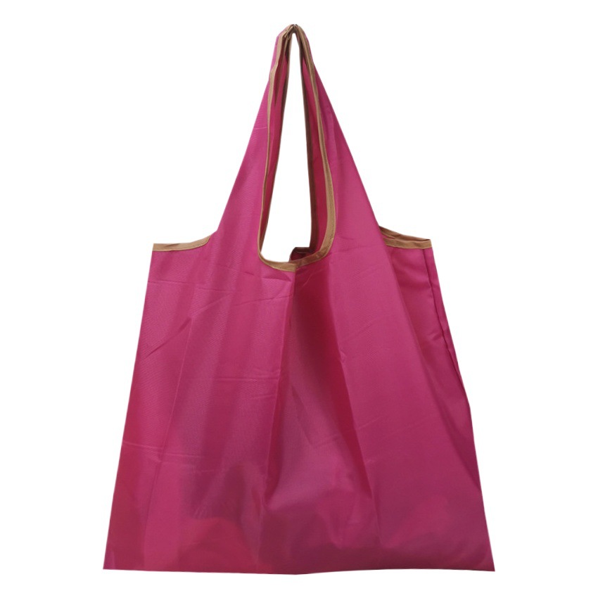 Medio color sólido imprimible LOGOTIPO bolso de color estático bolsa de nylon impermeable bolsa de compras de protección del medio ambiente plegable