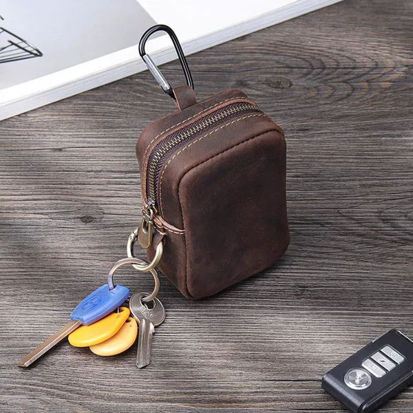 Retro Pu Leather New Style Hanging Bag with Belt Card Bag Cosmetics Bag Coin Cigarette Key Casual Mini Key Bag