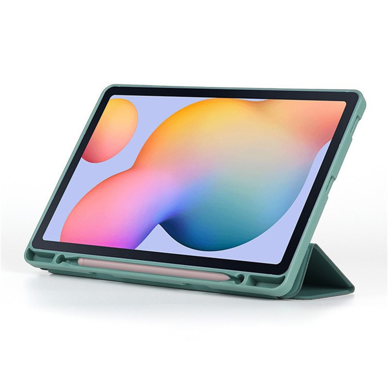 Suitable for Samsung Tab S6 Lite leather case with pen slot, soft shell 10.4inch full protection Samsung tablet case