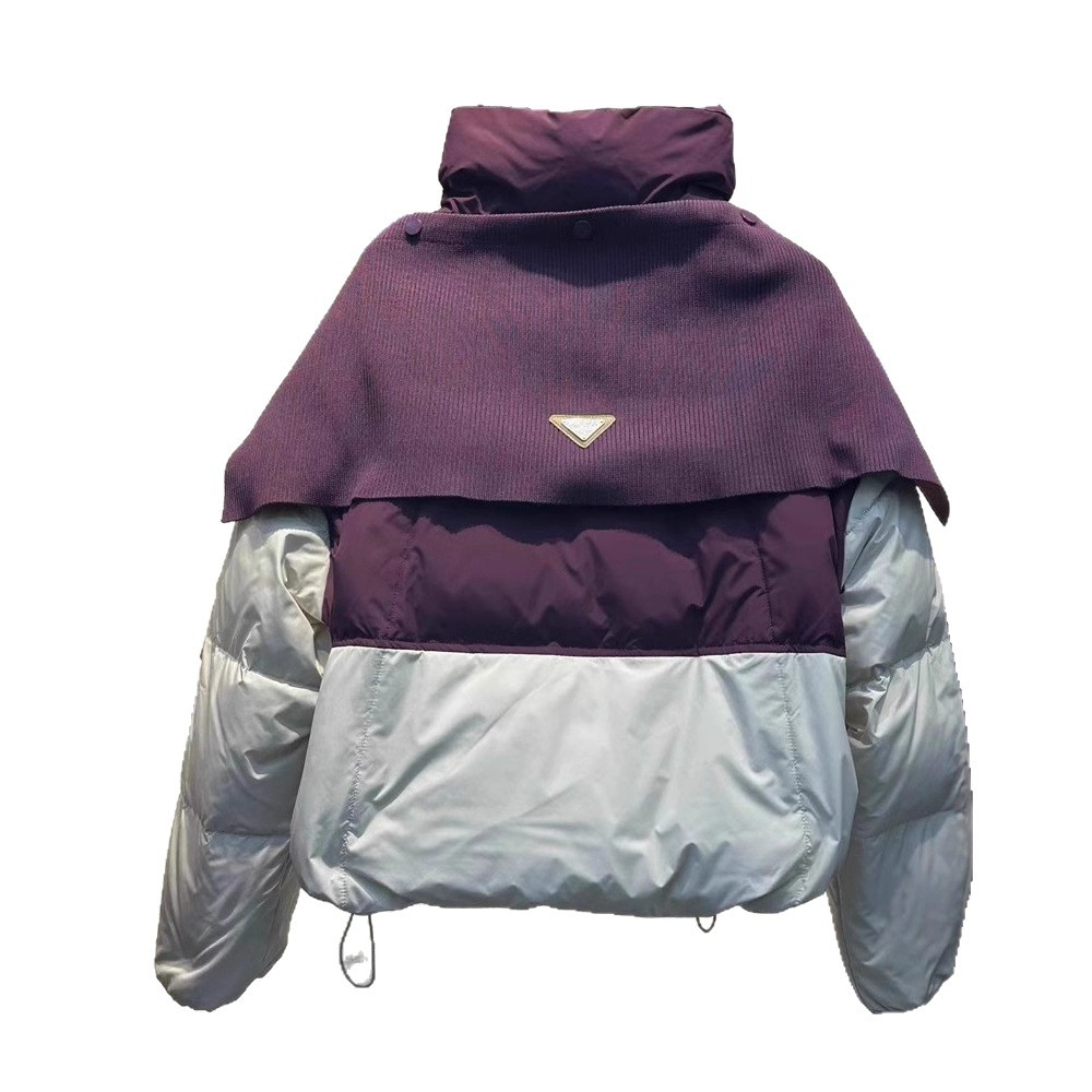 2025 invierno nuevo algodón de mujer estación europea de moda hombre pequeño pan corto algodón chaqueta de algodón personalidad de contraste de color image 5