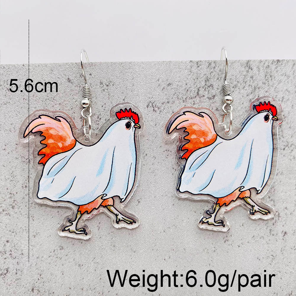 1 Pair Funny Animal Cartoon Character Arylic Drop Earrings display picture 3