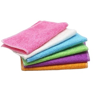 Bamboo Fiber Dishwashing Towel Absorbent and Oil-Free Wipe Cleaning Cloth Extra-Large Double-Layer Dishwashing Cloth Oil Removal Cleaning Towel