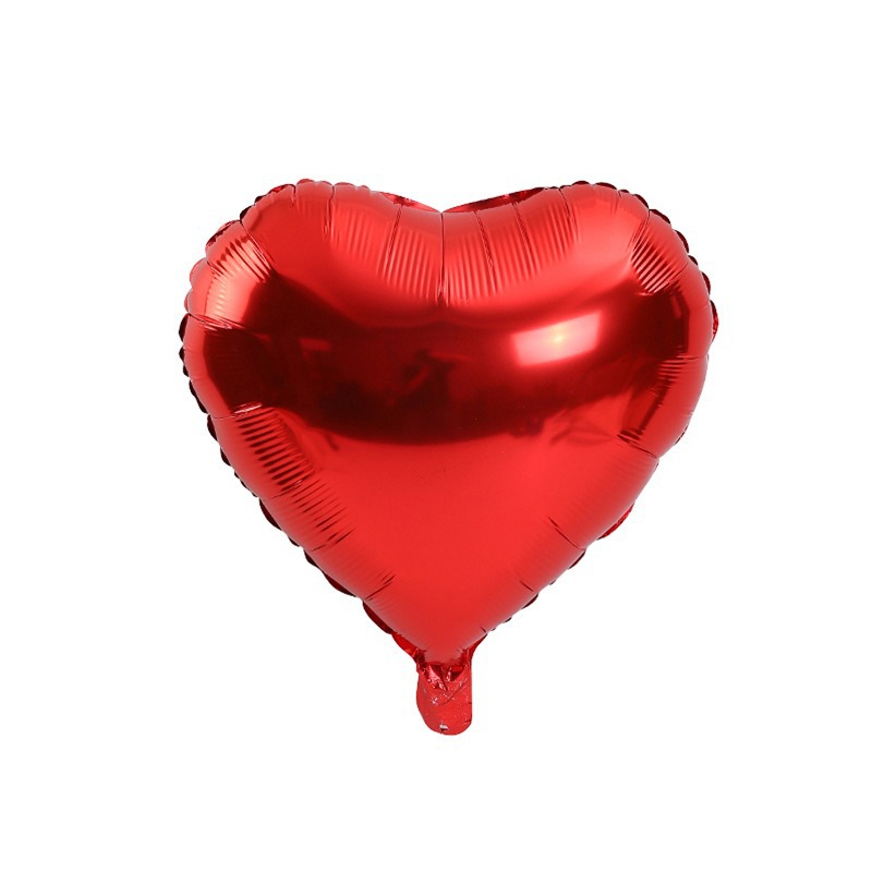 Globo de aluminio con forma de corazón para ramos, globo de aluminio con forma de corazón de 18 pulgadas, caja de regalo para globos de amor, material de embalaje para arreglos florales en ramos, venta al por mayor.