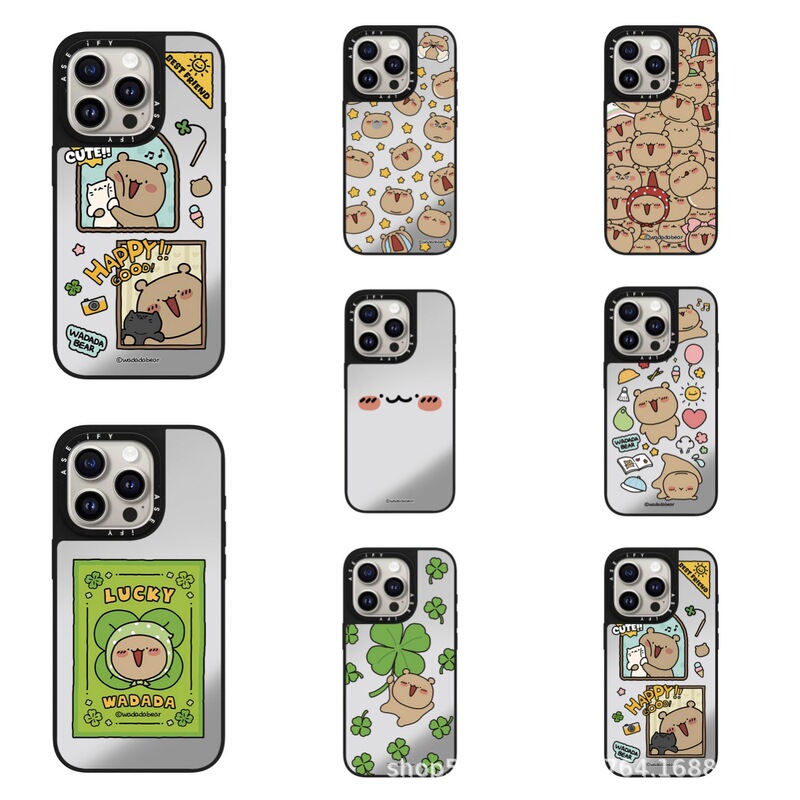 Aseti Co-Branded Wadadabear Four-Leaf Clover Suitable for 14Plus Apple 17Pro Cartoon Cute