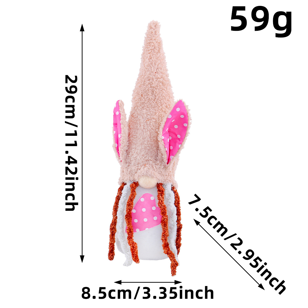 D2 - 16 modelos femeninos de conejo de orejas de colores