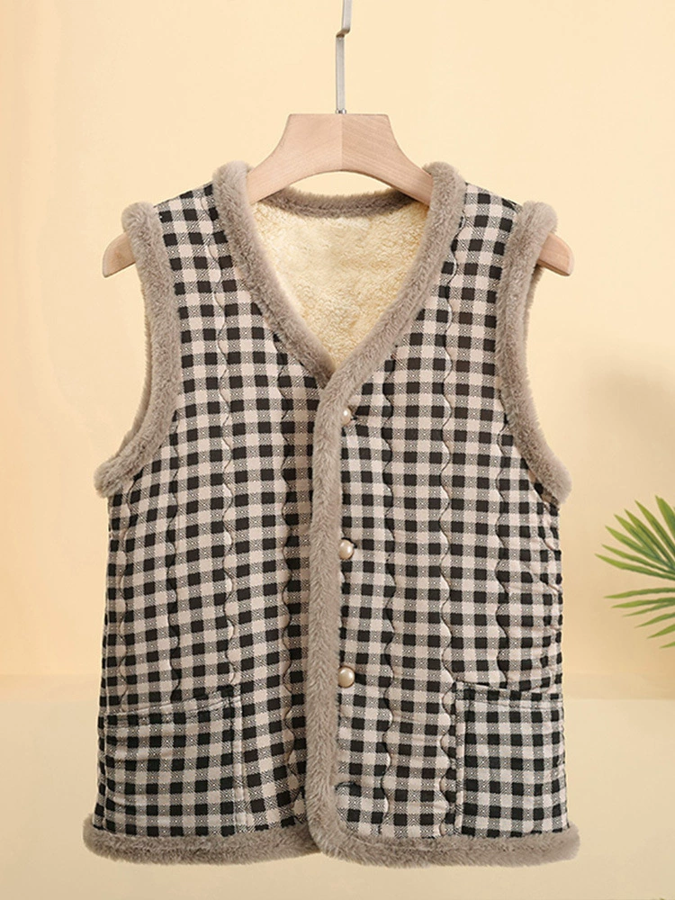 Warm vest for mother, down jacket, for middle age