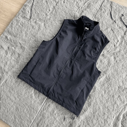 Summer Thin Outdoor Functional Windproof Vest Men's Mountain Style Lightweight Stand-up Collar Sports Climbing Sleeveless Jacket Vest