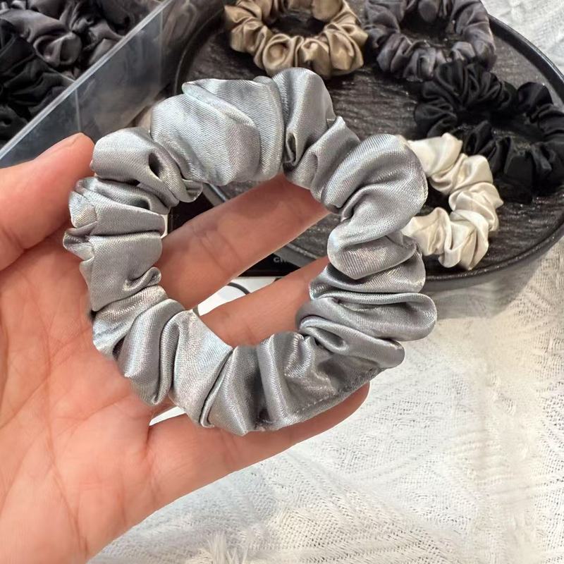 新款纯色缎面大肠圈韩式高级感小肠发圈成人气质感发绳头绳发饰|undefined