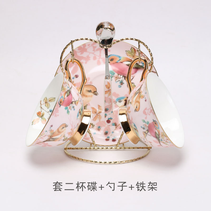 Exquisito hueso China taza de café y platillo de alta gama británica juego de té de la tarde traje de inauguración de la casa novias mano caja de regalo