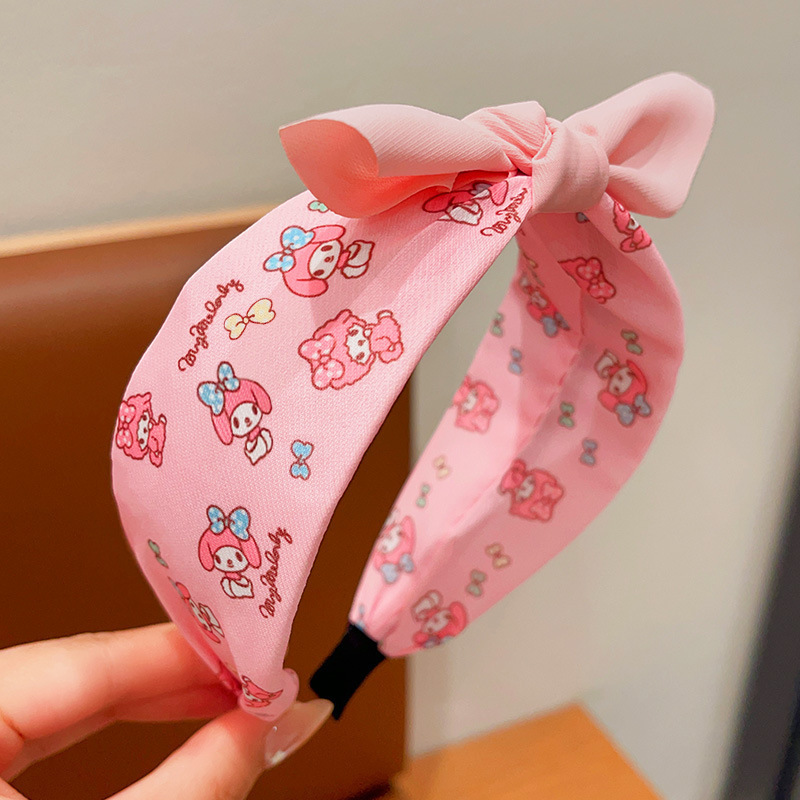 Bebé antideslizante no estrangular bandas de cabello para niñas bandas de cabello de borde ancho bandas de cabello para niños Kulomi arco bandas de cabello