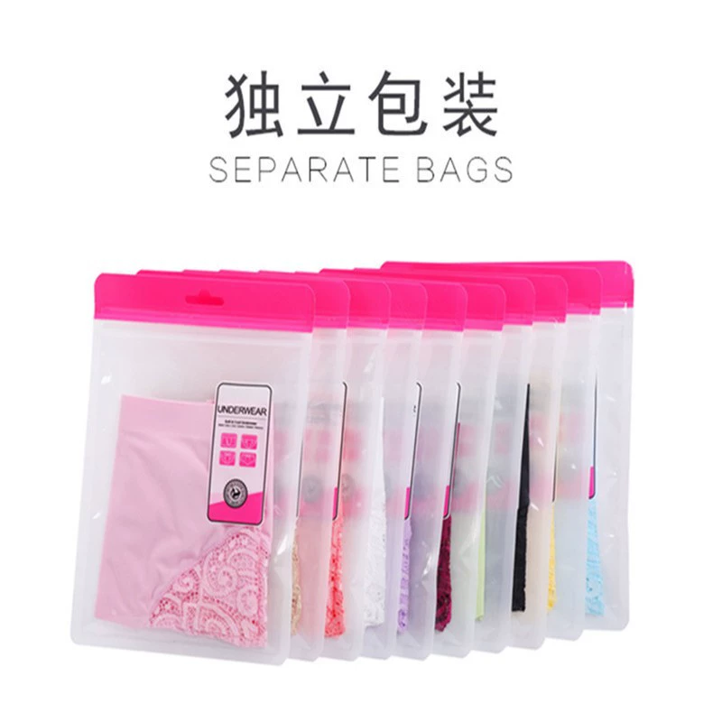 Separate Packaging Bags for Underwear, Random Color, 10–14 cm, Single Clear Zip Pouch