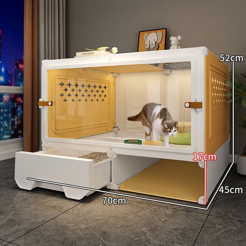 猫别墅带厕所一体家用室内猫窝猫笼子超大空间小型猫柜猫咪屋舍|undefined