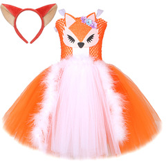 Crazy Animal City NICK Fox Children's Mesh TUTU Dress Cartoon Animal Bouncy Dress Girls' Princess Dress