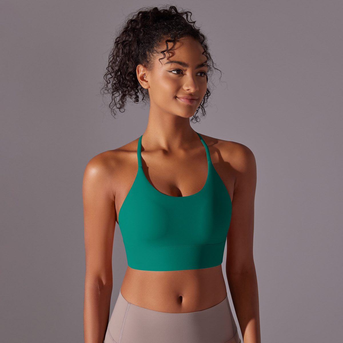 140g Weight Sleeveless Sleeve Length Nylon Fabric Type Short Top Length Halter Crisscross Tank Tops Type Fitness, Yoga, Sports Occasion Halter Neck Neckline Solid Color Pattern Sports Style Sports Solid Color Nylon Halter Neck Active Tops Halter Crisscross Tank 50