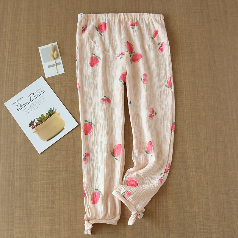 LHピンクピーチクレープマタニティパンツ