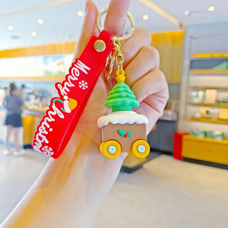 クロスボーダーサンタクロースキーホルダーペンダントクリスマスツリープレゼント雪だるまキーホルダー祝日プレゼントお土産卸売り|undefined