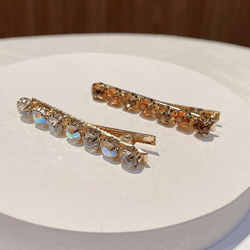 Street Occasion Rhinestone Material Retro Women'S Multicolor Rhinestone Diamond Hair Clip