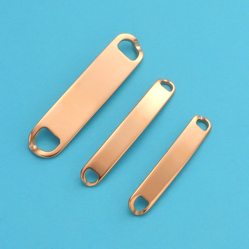 18K Gold Plated Plating Material 1 Piece Quantity 304 Stainless Steel Material 1 Piece Titanium Steel 18K Gold Plated Customization Laser Engraving Solid Color Charms Jewelry Accessories