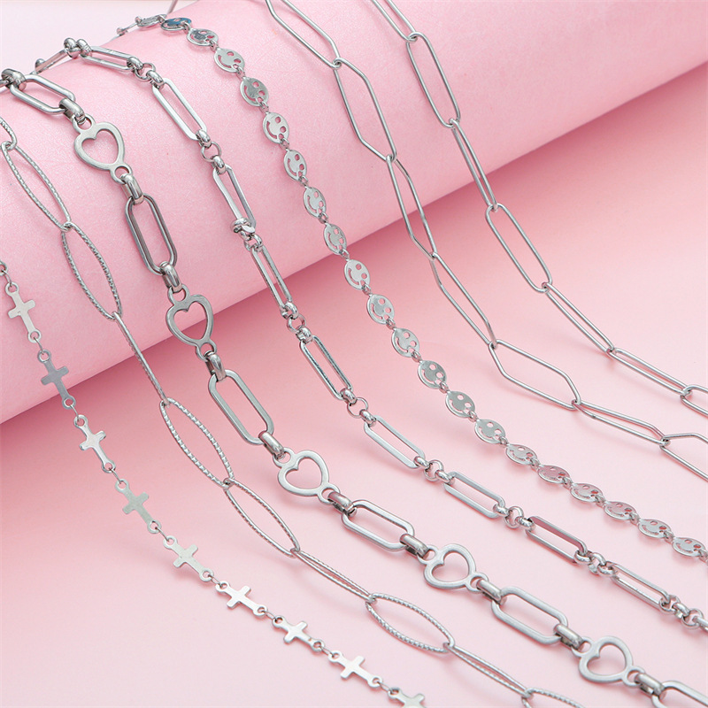 Bracelet stainless steel heart-shaped handmade