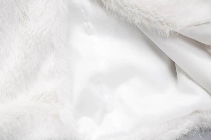 910g Weight Faux Fur Coat Outerwear Type Long Sleeve Sleeve Length Imitation fur Fabric Type Long Top Length Holiday, Daily Occasion Turndown Neckline Loose Fit Type Solid Color Pattern Winter, Autumn Season Women's Gender Elegant, Streetwear Style Women's Elegant Streetwear Solid Color Faux Fur Coat 6