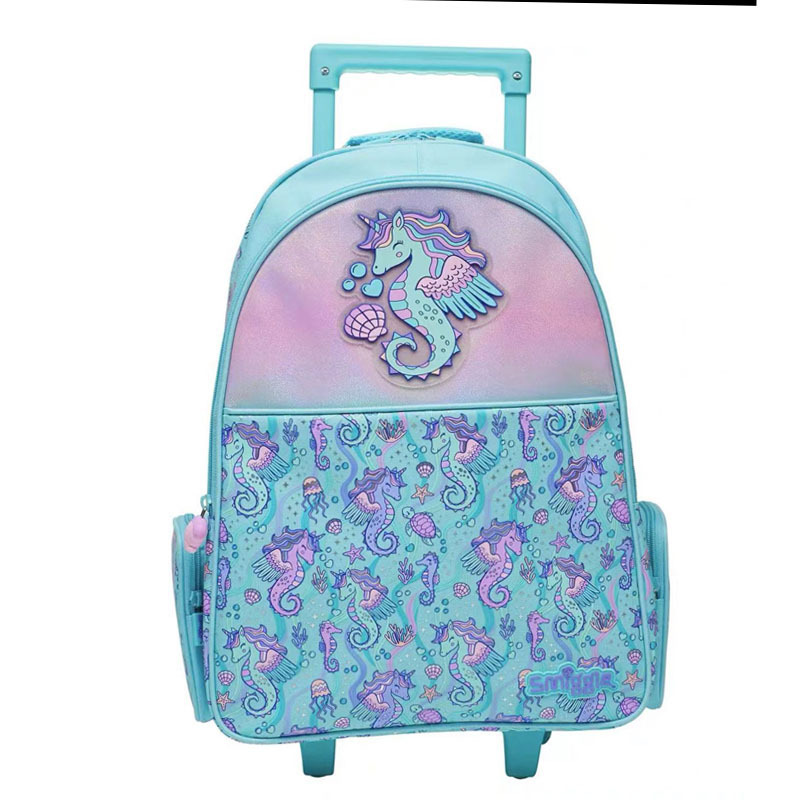Mochila de tirón australiana de dibujos animados de gran capacidad, mochila de hombro para estudiantes de primaria y secundaria
