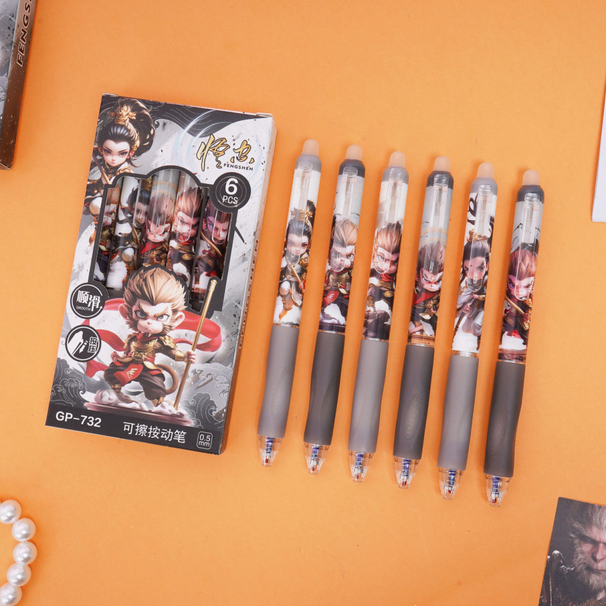 Capibara borrable lápiz neutro rojo azul borrable bolígrafo especial para estudiantes dibujos animados lindos rojo en línea.