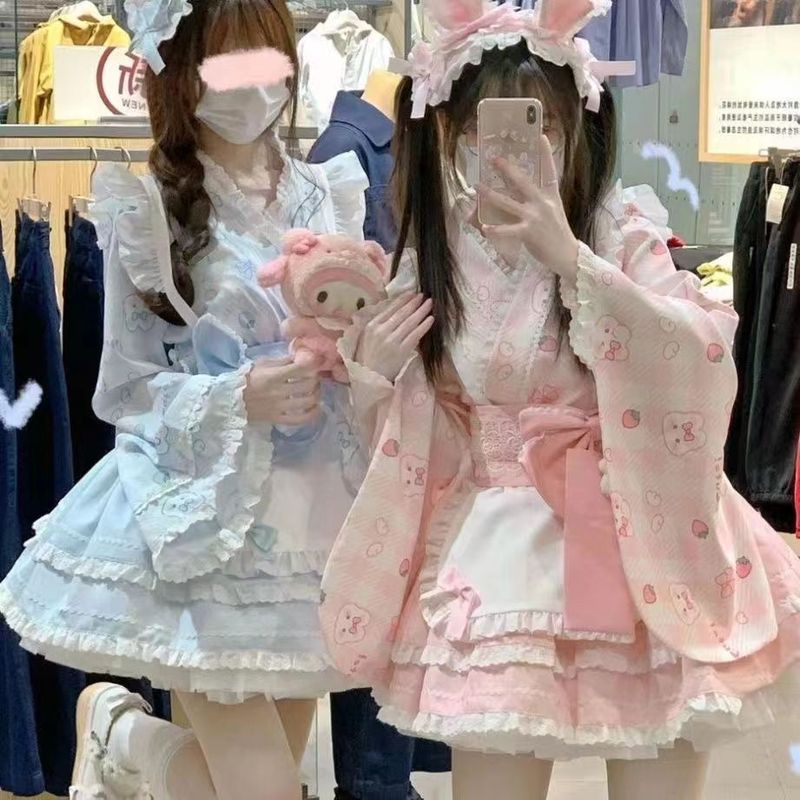 可爱套装和风Lolita洛丽塔女仆动漫日系长款cos默认项东南亚其他|undefined