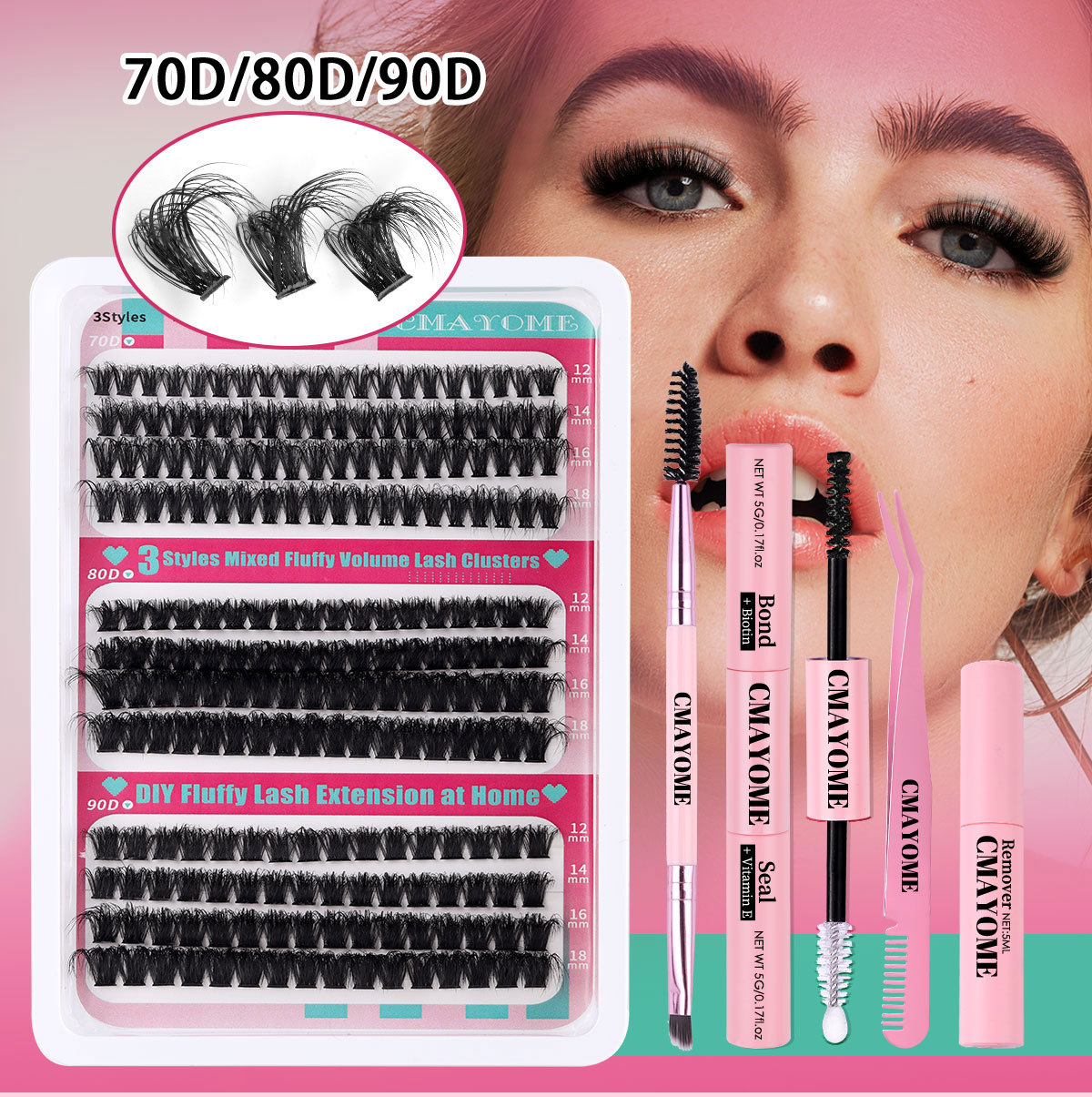 30g Weight Makeup Tool Sets Makeup Tools Types 1 Set Quantity Artificial Fiber Material Solid Color Pattern Casual, Elegant, Lady Style Casual Elegant Lady Solid Color Artificial Fiber Makeup Tool Sets 1 Set 2